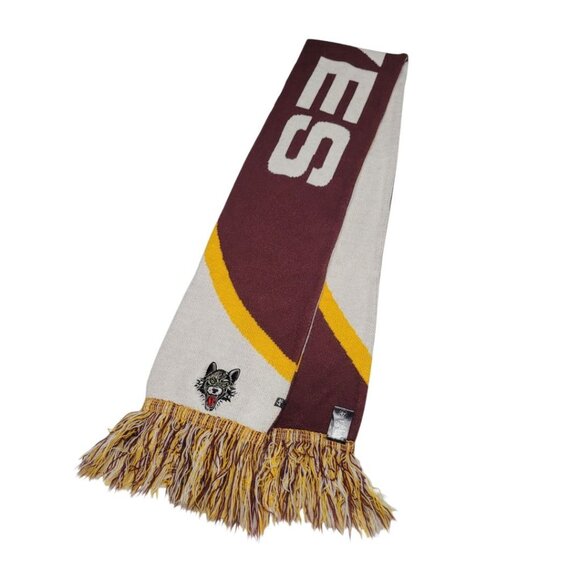 Chicago Wolves Hockey Scarf Red Yellow Winter Warm Fan Apparel - Picture 4 of 9
